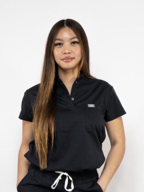 Diane Mandarin Collar  Scrub Top